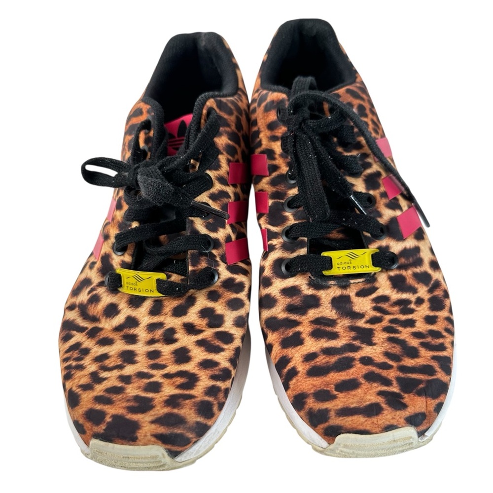 Adidas ZX Flux Leopard Vivid Berry Torsion Sneakers 8.5 Rare Streetwear